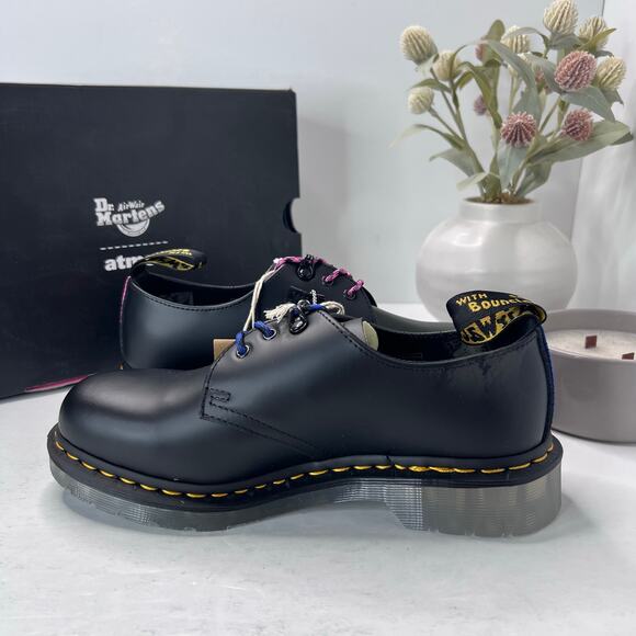 Dr Marten 1461 Atoms Leather Slip Resistant Oxford Shoe Black Men 7 Women 8 NWB - Picture 6 of 11